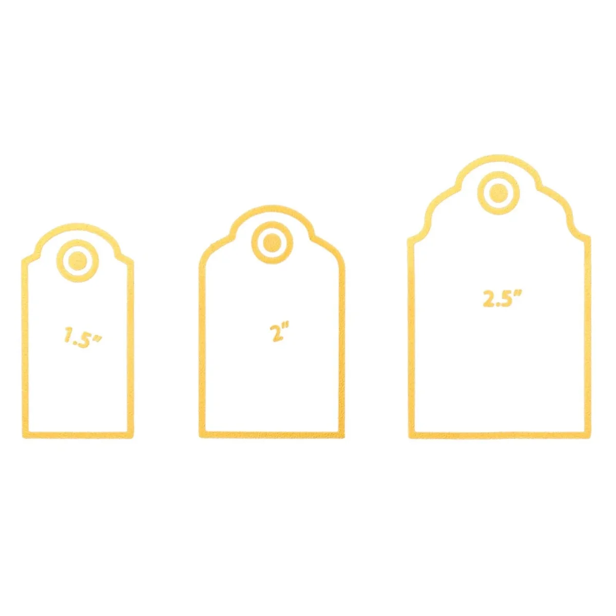 Vaessen Creative – Etiketten label pons 3 in 1 – 3,8 cm, 5,1 cm en 6,4 cm – ronde hoeken - Afbeelding 5