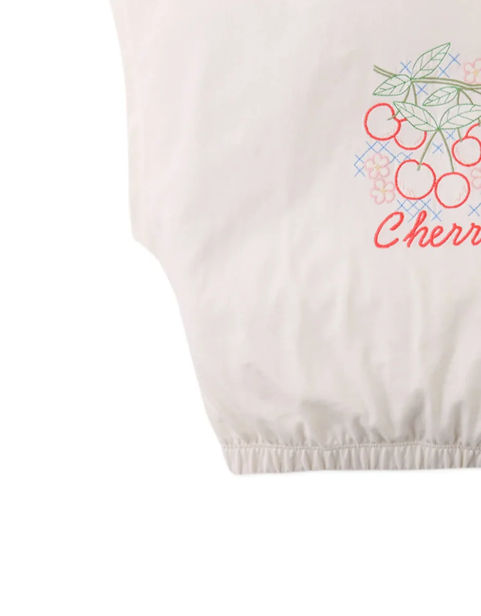 Savanna Embroidered Cherry Tee - Afbeelding 8