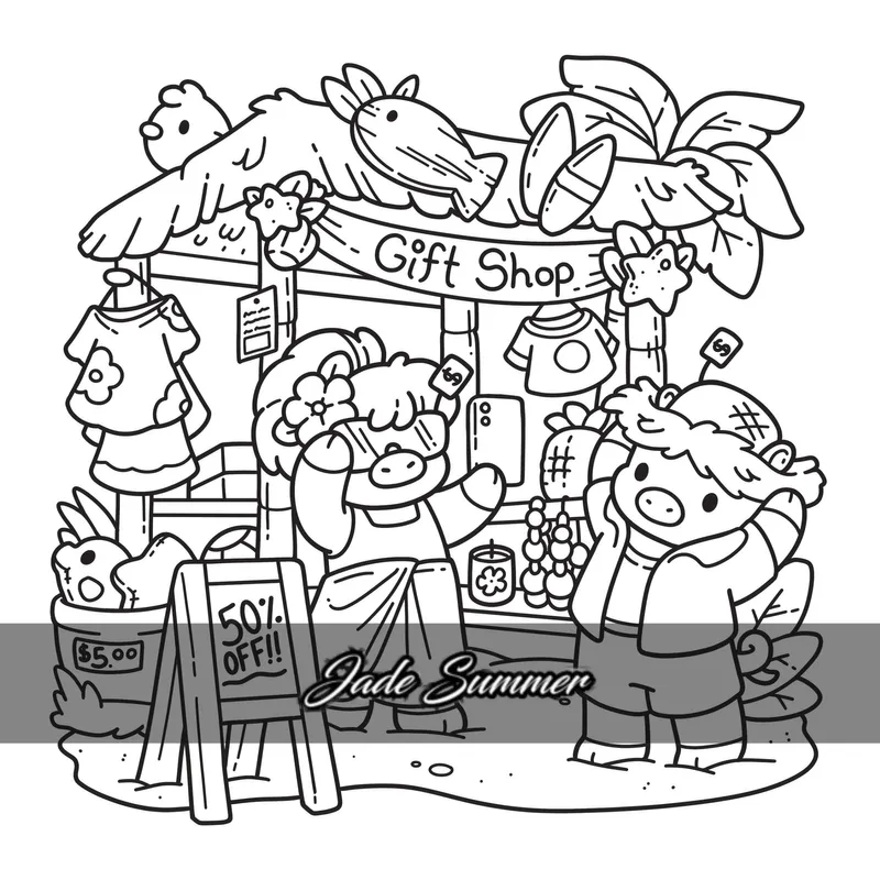 Kleurboek Cosy Colo – Jade Summer – Hawaï Cosy – Coloriages exotiques et mignons - Afbeelding 7