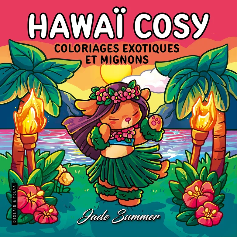 Kleurboek Cosy Colo – Jade Summer – Hawaï Cosy – Coloriages exotiques et mignons - Afbeelding 2
