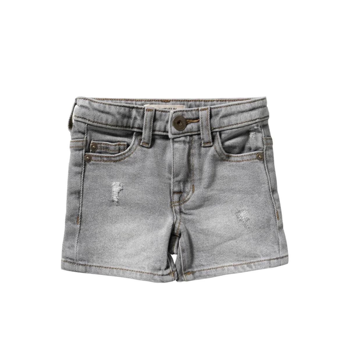 Grey Denim Regular Shorts - Afbeelding 2
