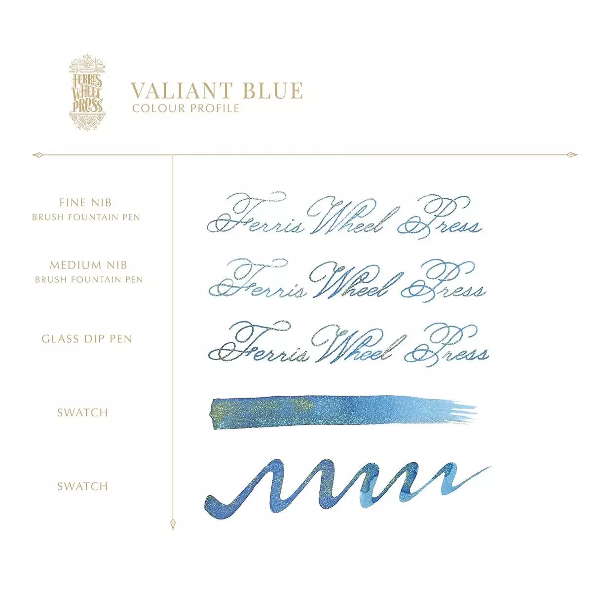 Ferris Wheel Press 20ml Vulpeninkt FerriTales – Valiant Blue - Afbeelding 3